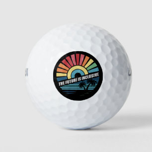 Die Zukunft ist inklusiv LGBT Schwulenrechte Stolz Golfball
