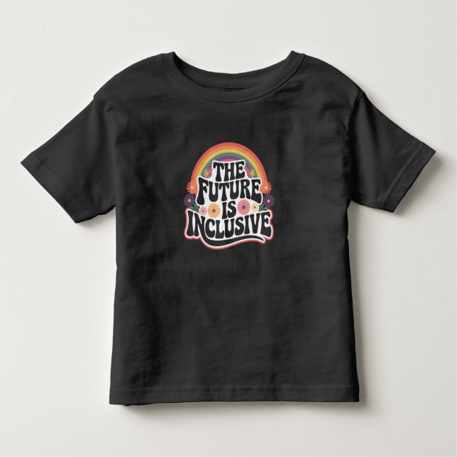Die Zukunft ist inklusives Rainbow LGBTQ Flag Gay Kleinkind T-shirt (Vorderseite)