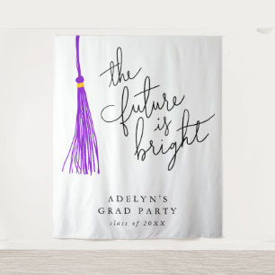 Die Zukunft ist Lila Tassel modern Wandteppich