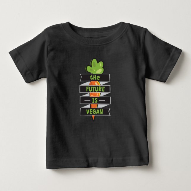 Die Zukunft ist vegan Baby T-shirt (Vorderseite)