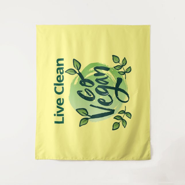 Die Zukunft ist Veganes Design Wandteppich (Vorderseite)