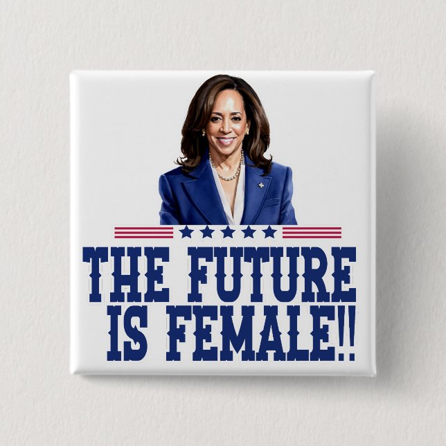 Die Zukunft ist weiblich Kamala Harris Button (Vorderseite)