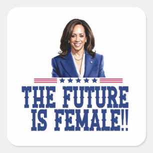 Die Zukunft ist weiblich Kamala Harris Quadratischer Aufkleber