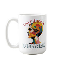 Die Zukunft ist weiblich, weibliches Gesicht, küns