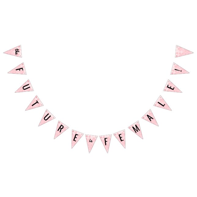 Die Zukunft ist weibliche Flaggen-Fahne Wimpelkette (Alle)