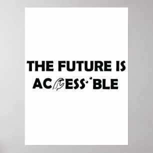 Die Zukunft ist zugänglich ASL-Gebärdensprache Bra Poster