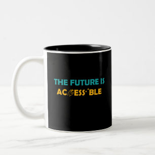 Die Zukunft ist zugänglich ASL-Gebärdensprache Bra Zweifarbige Tasse