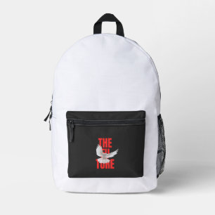 Die Zukunft – Motivierende Typografie-Zitat Bedruckter Rucksack
