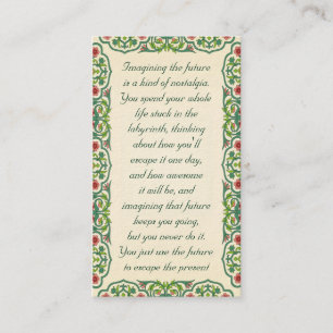 Die Zukunft sich vorzustellen ist eine Art Visitenkarte