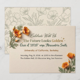 Die Zukunft sieht golden aus Flachkarte Termin vor Save The Date