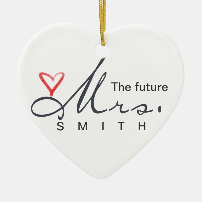 Die zukünftige Frau - fertigen Sie Ihre Selbst Keramikornament (Vorne)