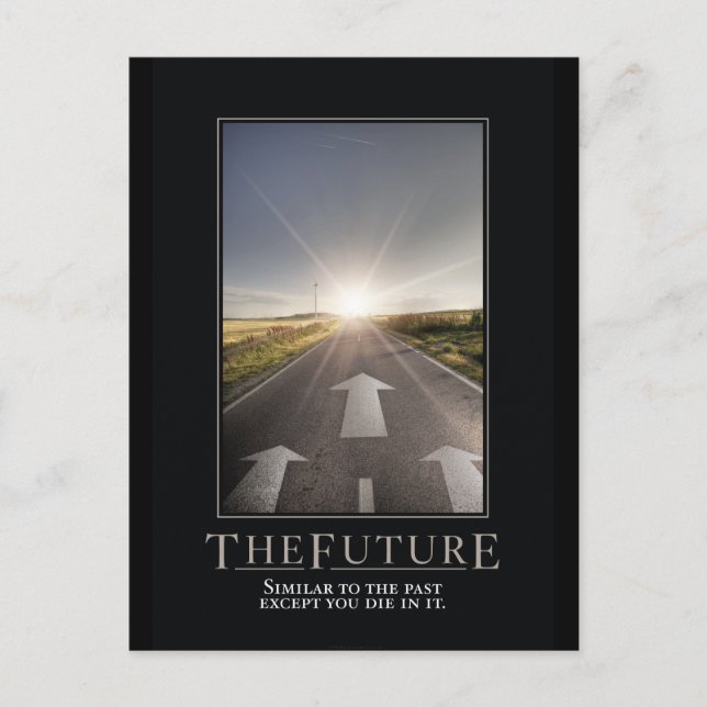 Die zukünftige Motivierend Parody-Postkarte Postkarte (Vorderseite)