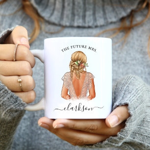 Die zukünftige Mrs. Personalisierter Foto-Kaffeebe Kaffeetasse