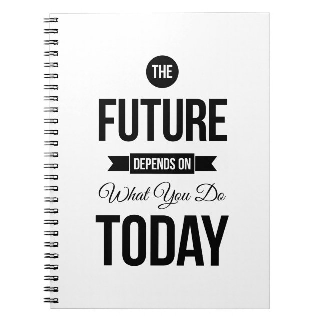 Die zukünftigen inspirierend Zitate weiß Notizblock (Vorderseite)