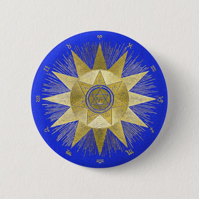 Die zunehmenden Anzeichen, der Einfluss des Zodiak Button (Vorderseite)