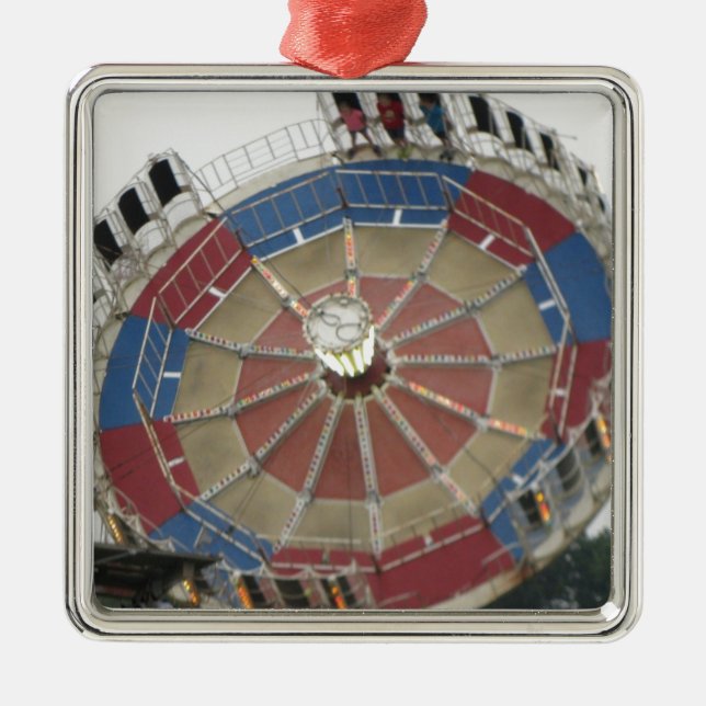 Die Zusammenfassung Amusment Park-Fahrt Silbernes Ornament (Vorne)