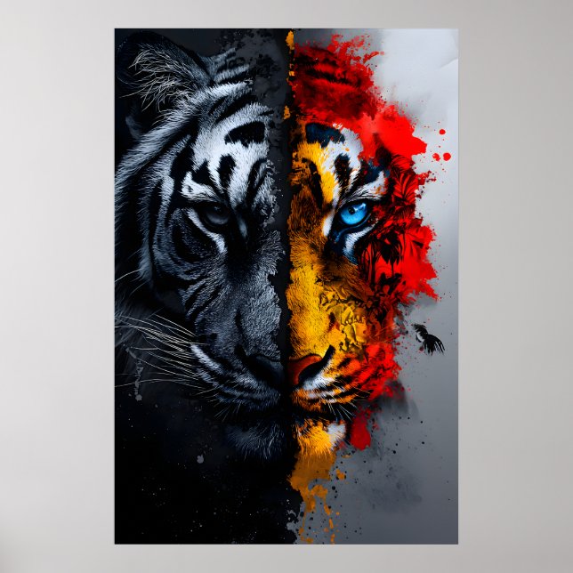 Die zwei Gesichter des Tigers Poster (Vorne)