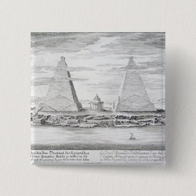Die zwei Pyramiden von Moeris, König von Ägypten Button (Vorderseite)
