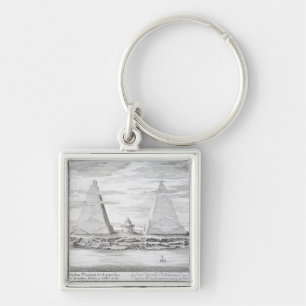 Die zwei Pyramiden von Moeris, König von Ägypten Schlüsselanhänger