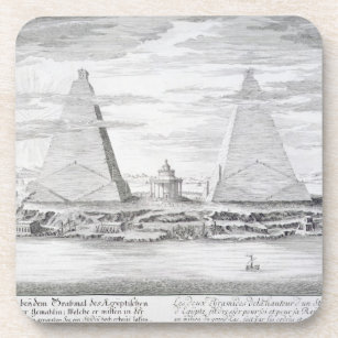 Die zwei Pyramiden von Moeris, König von Ägypten Untersetzer