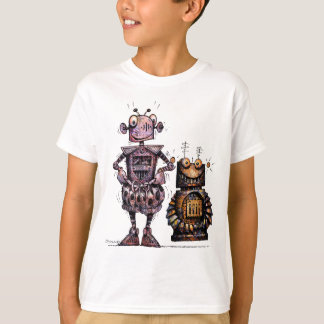 Die zwei Roboter des lustiges Kindes T-Shirt