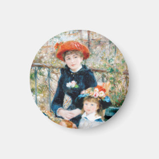 Die zwei Schwestern auf der Terrasse Auguste Renoi Magnet