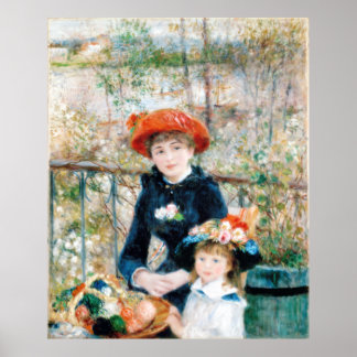 Die zwei Schwestern auf der Terrasse Auguste Renoi Poster