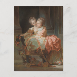 Die zwei Schwestern - Jean-Honoré Fragonard Postkarte