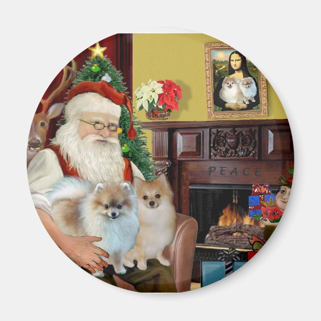 Die zwei Spitze des Weihnachtsmanns Magnet (Vorne)