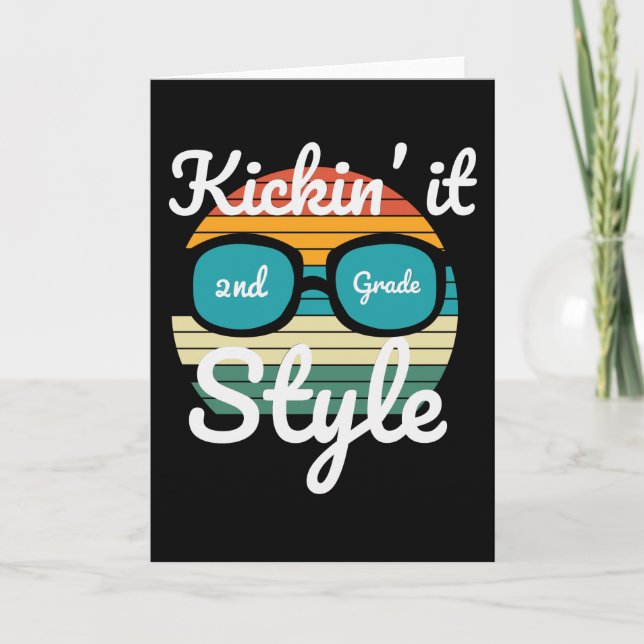 Die zweite Stufe zurück an die Schulkinder Karte (Vorderseite)