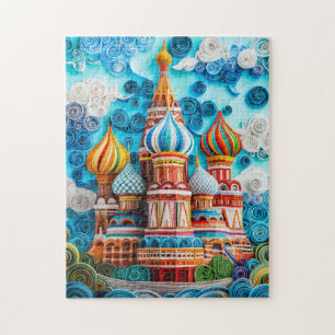 Die Zwiebeldomen in Moskau bezwingen Puzzle