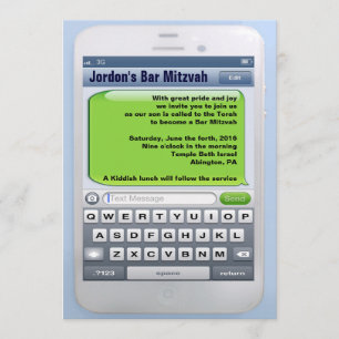 Die ZWINGENDE TEXTER Bar Mitzvah Einladung