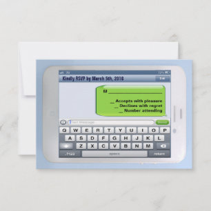 Die ZWINGENDE TEXTER Bar-Schläger Mitzvah RSVP Karte