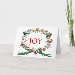 Die zwölf Hunde der Weihnachtskarte Feiertagskarte