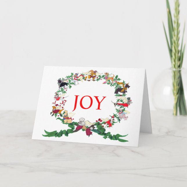 Die zwölf Hunde der Weihnachtskarte Feiertagskarte (Vorderseite)