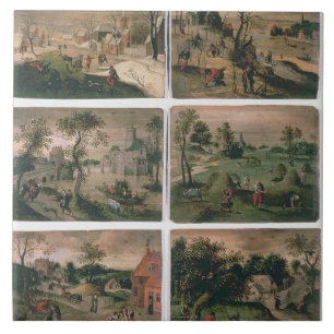 Die zwölf Monate des Jahres: Januar, Februar, Fliese