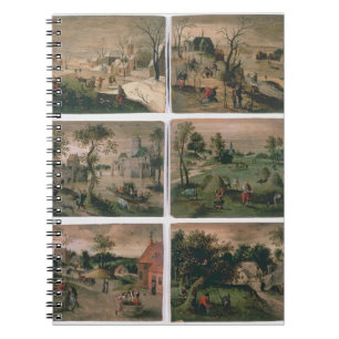 Die zwölf Monate des Jahres: Januar, Februar, Notizblock