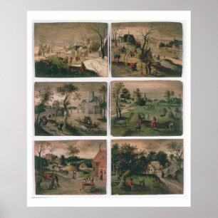 Die Zwölf Monate des Jahres: Januar, Februar, Poster