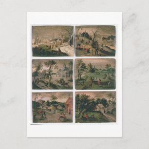 Die Zwölf Monate des Jahres: Januar, Februar, Postkarte