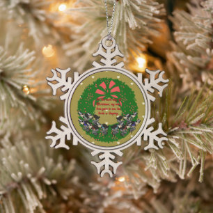 Die zwölf Tage Weihnachtskollektion: Zehn Tage Schneeflocken Zinn-Ornament
