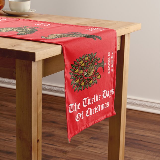 Die zwölf Weihnachtstage Großer Tischläufer (Beispiel)