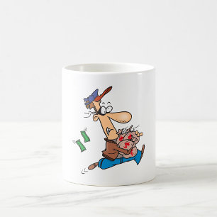 Dieb stiehlt Geld Kaffeetasse