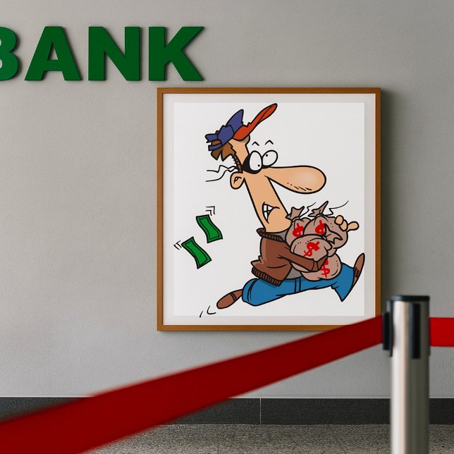 Dieb stiehlt Geld Poster (Von Creator hochgeladen)