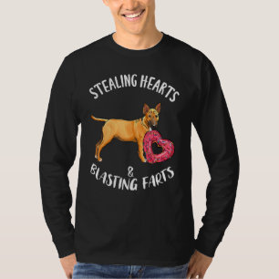 Diebe Herzen knallende Fürze Miniatur Bull Terrier T-Shirt