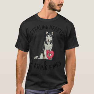 Diebe Herzen Knallende Fürze Sibirischer Husky Val T-Shirt