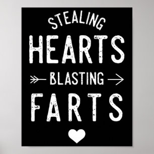 Diebische Herzen, furzende Lustige Valentinstag-D Poster
