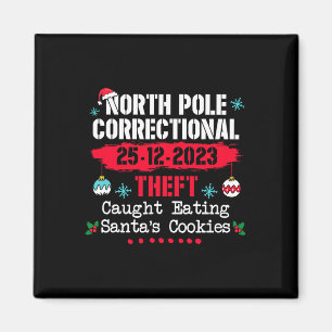 Diebstahl am Nordpol gefangen beim Essen des Weihn Magnet