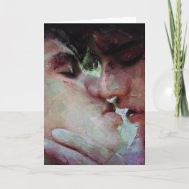 Diebstahl von Bonbonküssen Feiertagskarte (Vorderseite)