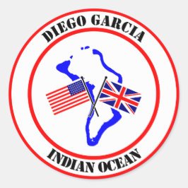 Diego Garcia Indischer Ozean Runder Aufkleber