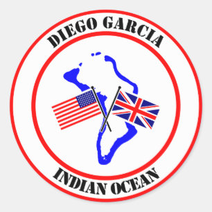 Diego Garcia Indischer Ozean Runder Aufkleber